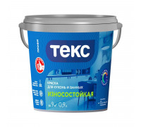 Краска для кухонь и ванных износостойкая Текс Профи белая 0,9 л