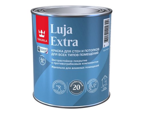 Экстремально стойкая краска Tikkurila Luja Extra полуматовая белая 0,9 л