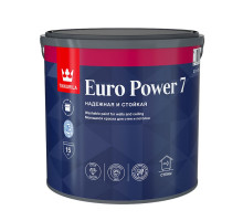 Краска моющаяся Tikkurila Euro Power 7 база А белая 2,7 л