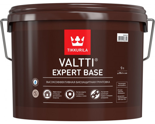 Антисептик Tikkurila Valtti Expert Base грунтовочный для дерева бесцветный 9 л