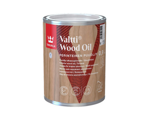 Масло Tikkurila Valtti Wood Oil для наружных деревянных поверхностей основа EC 0,9 л