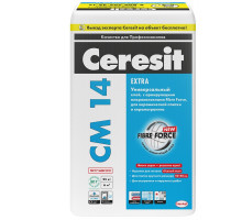 Клей для плитки, керамогранита и камня Ceresit СМ 14 Extra серый (класс С1) 25 кг