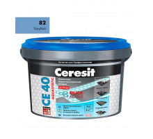Затирка Ceresit CE 40 aquastatic 82 голубая 2 кг