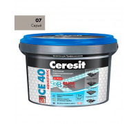 Затирка Ceresit CE 40 aquastatic 07 серая 2 кг