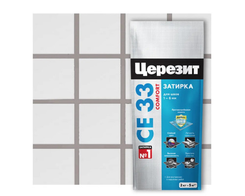 Затирка Церезит CE 33 серая 2 кг